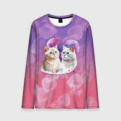 Мужской лонгслив Кошачья влюбленность