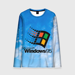 Лонгслив мужской Windows 95 logo, цвет: 3D-принт