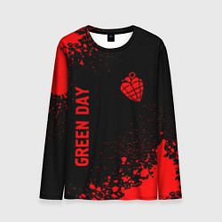 Лонгслив мужской Green Day - red gradient вертикально, цвет: 3D-принт