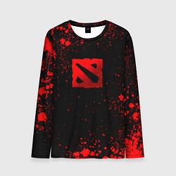Мужской лонгслив Красные брызги - Dota 2