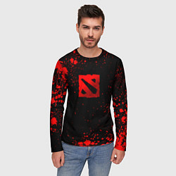 Лонгслив мужской Красные брызги - Dota 2, цвет: 3D-принт — фото 2