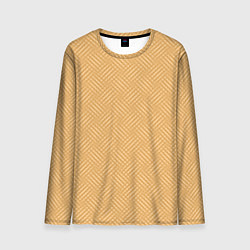 Лонгслив мужской Песочный жёлто-бежевый однотонный текстура лоскуты, цвет: 3D-принт