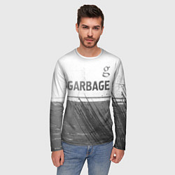 Лонгслив мужской Garbage - white gradient посередине, цвет: 3D-принт — фото 2