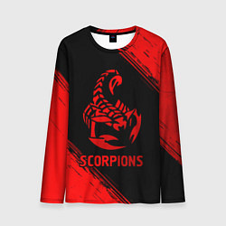 Лонгслив мужской Scorpions - red gradient, цвет: 3D-принт
