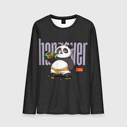 Лонгслив мужской Drunk panda, цвет: 3D-принт