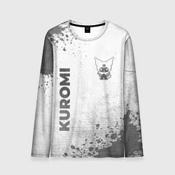 Мужской лонгслив Kuromi - white gradient вертикально