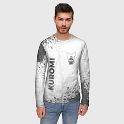 Лонгслив мужской Kuromi - white gradient вертикально, цвет: 3D-принт — фото 2