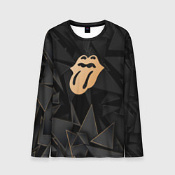 Лонгслив мужской Rolling Stones golden poly, цвет: 3D-принт