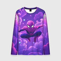 Лонгслив мужской Человек-паук на фоне облаков, цвет: 3D-принт
