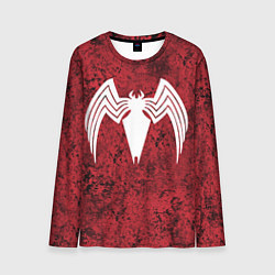 Лонгслив мужской Знак венома на красном, цвет: 3D-принт