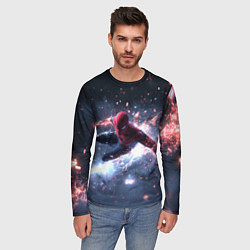 Лонгслив мужской Человек - паук в полете, цвет: 3D-принт — фото 2