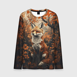 Мужской лонгслив Лис в лесной чаще
