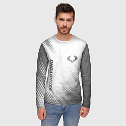 Лонгслив мужской SsangYong - white gradient вертикально, цвет: 3D-принт — фото 2