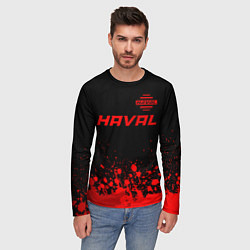 Лонгслив мужской Haval - red gradient посередине, цвет: 3D-принт — фото 2