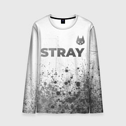 Лонгслив мужской Stray - white gradient посередине, цвет: 3D-принт