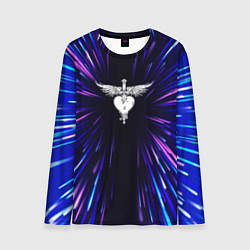 Лонгслив мужской Bon Jovi neon energy, цвет: 3D-принт