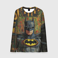 Лонгслив мужской Текстурный Бэтмен, цвет: 3D-принт