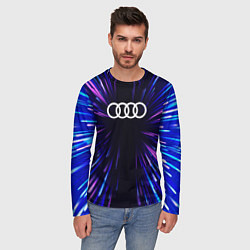 Лонгслив мужской Audi neon energy, цвет: 3D-принт — фото 2