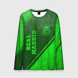 Мужской лонгслив Real Madrid - green gradient вертикально