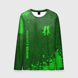 Мужской лонгслив Hunter x Hunter - green gradient вертикально