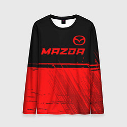 Лонгслив мужской Mazda - red gradient посередине, цвет: 3D-принт