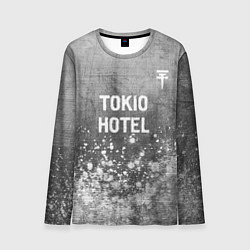 Лонгслив мужской Tokio Hotel - grey gradient посередине, цвет: 3D-принт