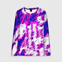 Лонгслив мужской Monster energy краски гранж, цвет: 3D-принт