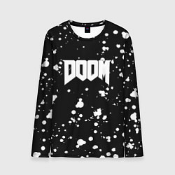 Лонгслив мужской Doom белые краски всплеск, цвет: 3D-принт