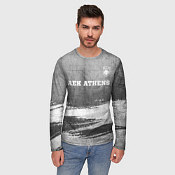 Лонгслив мужской AEK Athens - grey gradient посередине, цвет: 3D-принт — фото 2