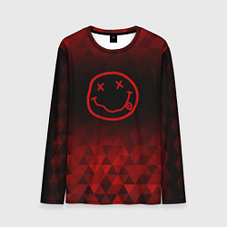 Лонгслив мужской Nirvana red poly, цвет: 3D-принт