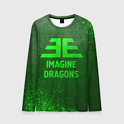 Лонгслив мужской Imagine Dragons - green gradient, цвет: 3D-принт