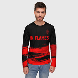 Лонгслив мужской In Flames - red gradient посередине, цвет: 3D-принт — фото 2