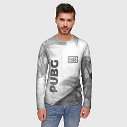 Лонгслив мужской PUBG - white gradient вертикально, цвет: 3D-принт — фото 2