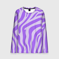 Лонгслив мужской Лавандовый тигровый паттерн, цвет: 3D-принт