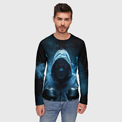 Лонгслив мужской Боксер в дыму, цвет: 3D-принт — фото 2