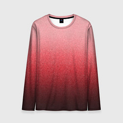 Лонгслив мужской Мягкий градиент красно-розовый текстура крошка, цвет: 3D-принт
