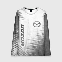 Мужской лонгслив Mazda - white gradient вертикально