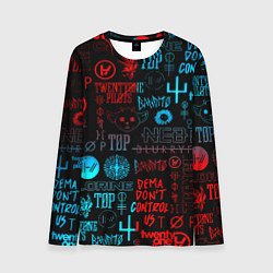 Лонгслив мужской Twenty one pilots rock pattern, цвет: 3D-принт