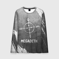 Мужской лонгслив Megadeth - grey gradient