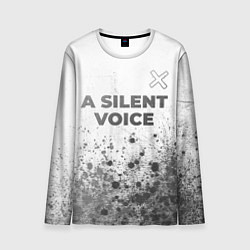 Лонгслив мужской A Silent Voice - white gradient посередине, цвет: 3D-принт