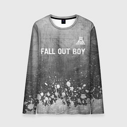 Мужской лонгслив Fall Out Boy - grey gradient посередине