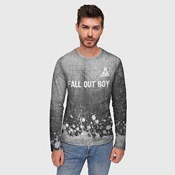 Лонгслив мужской Fall Out Boy - grey gradient посередине, цвет: 3D-принт — фото 2