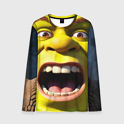 Лонгслив мужской Шрек орет, цвет: 3D-принт