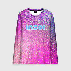 Мужской лонгслив Inzoi лого и розовые блестки