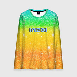 Мужской лонгслив Inzoi зелено-желтый фон