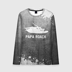 Лонгслив мужской Papa Roach - grey gradient, цвет: 3D-принт