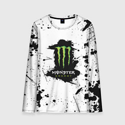 Мужской лонгслив Monster energy брызги красок
