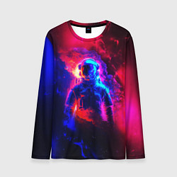 Лонгслив мужской Космонавт в пламени, цвет: 3D-принт