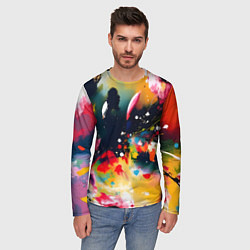 Лонгслив мужской Глубокая абстракция, цвет: 3D-принт — фото 2