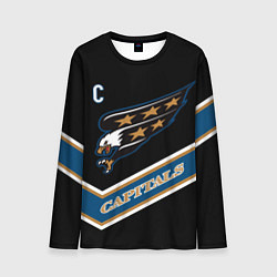 Лонгслив мужской Александр Овечкин темная форма, цвет: 3D-принт